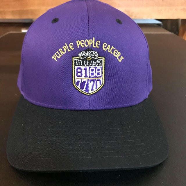 Purple People Eaters Embroidered Hats - Autographed